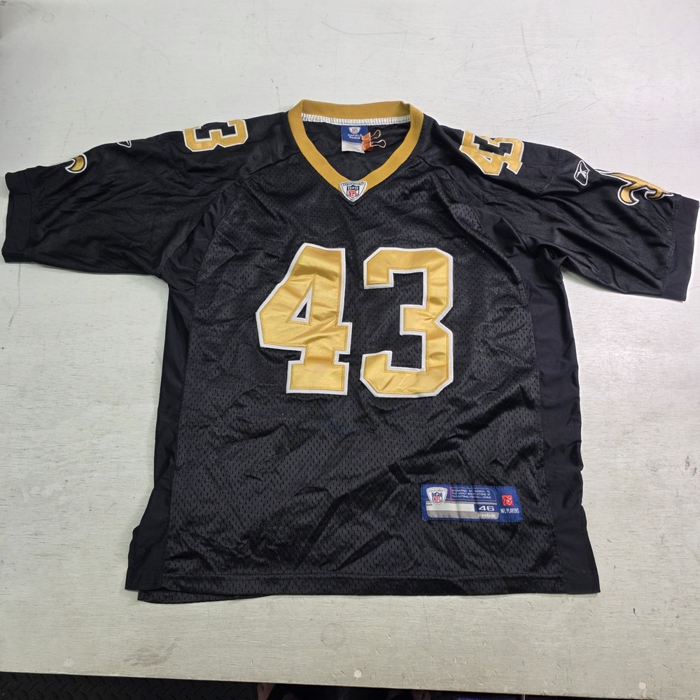 Reebok Darren Sproles New Orleans Saints #43 Stitched Jersey Mens 46 Large Black